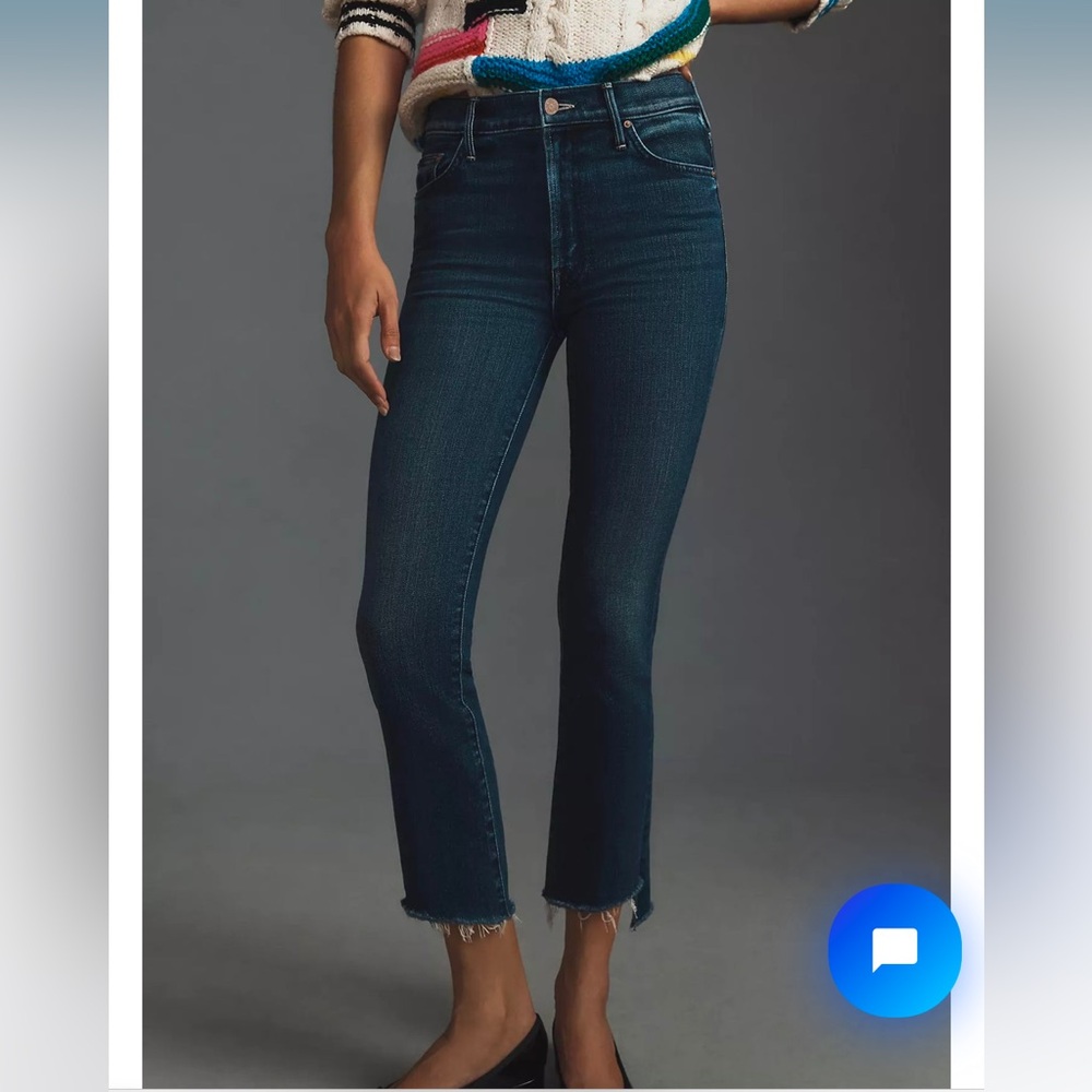 NWOT Mother denim, insider crop fray style in color “sake to me.” Size 26.